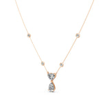 Load image into Gallery viewer, SkiraTwo Stone Diamond Necklace
