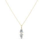 Load image into Gallery viewer, Siyana Fancy shape Two Diamond Necklace