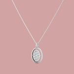 Load image into Gallery viewer, Silver necklace with a pendant on a white background