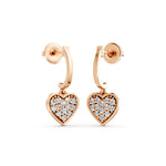 Load image into Gallery viewer, Naria Diamond Dangle heart earring