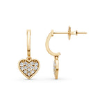 Load image into Gallery viewer, Naria Diamond Dangle heart earring