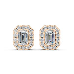 Load image into Gallery viewer, Namya Emerald Solitaire Diamond Earrings