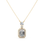 Load image into Gallery viewer, Namya Emerald Solitaire Diamond Pendent