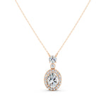 Load image into Gallery viewer, Nazra Oval Solitaire Diamond Pendent