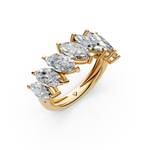 Load image into Gallery viewer, Flora Marquise Diamond 7 stone Ladies Ring