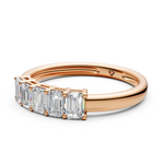 Load image into Gallery viewer, Chloe Emerald Diamond 5 Stone Ladies Ring