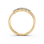 Load image into Gallery viewer, Chloe Emerald Diamond 5 Stone Ladies Ring