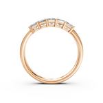 Load image into Gallery viewer, Miraya Emerald Diamond 5 Stone Ladies Ring