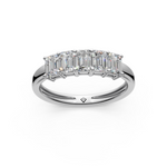 Load image into Gallery viewer, Miraya Emerald Diamond 5 Stone Ladies Ring