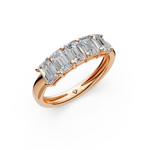 Load image into Gallery viewer, Sofia Emerald Diamond 5 Stone Ladies Ring