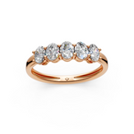 Load image into Gallery viewer, Autumn Oval Diamond 5 Stone Ladies Ring
