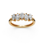 Load image into Gallery viewer, Elena Pear Diamond 5 Stone Ladies Ring