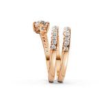 Load image into Gallery viewer, Lisa Pear Diamond Solitaire Sprial Ladies Ring