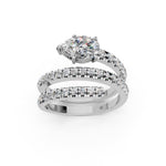 Load image into Gallery viewer, Lisa Pear Diamond Solitaire Sprial Ladies Ring