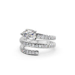 Load image into Gallery viewer, Lisa Pear Diamond Solitaire Sprial Ladies Ring