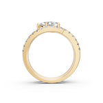 Load image into Gallery viewer, Lisa Pear Diamond Solitaire Sprial Ladies Ring