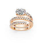 Load image into Gallery viewer, Irene Oval Fancy Diamond Solitaire Sprial Ladies Ring