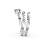 Load image into Gallery viewer, Irene Oval Fancy Diamond Solitaire Sprial Ladies Ring