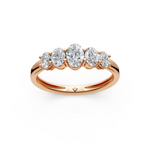 Load image into Gallery viewer, Eve Oval Diamond 5 Stone Ladies Ring