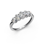 Load image into Gallery viewer, Jade Oval Diamond 5 Stone Ladies Ring