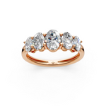 Load image into Gallery viewer, Riva Oval Diamond 5 Stone Ladies Ring