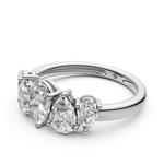 Load image into Gallery viewer, Nivana Pear Diamond 5 Stone Ladies Ring