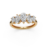 Load image into Gallery viewer, Nivana Pear Diamond 5 Stone Ladies Ring