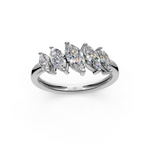Load image into Gallery viewer, Tessa Marquise Diamond 5 Stone Ladies Ring