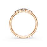 Load image into Gallery viewer, Megan Emerald Diamond 5 Stone Ladies Ring
