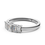 Load image into Gallery viewer, Megan Emerald Diamond 5 Stone Ladies Ring