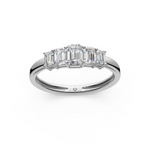 Load image into Gallery viewer, Megan Emerald Diamond 5 Stone Ladies Ring