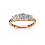 Load image into Gallery viewer, Milana Emerald Diamond 5 Stone Ladies Ring