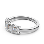 Load image into Gallery viewer, Lilac Emerald Diamond 5 Stone Ladies Ring