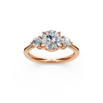 Load image into Gallery viewer, Malti Round Solitaire Diamond 3 stone Ladies Ring