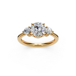 Load image into Gallery viewer, Malti Round Solitaire Diamond 3 stone Ladies Ring