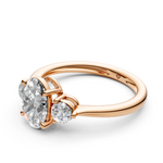 Load image into Gallery viewer, Pakhi Round Solitaire Diamond 3 stone Ladies Ring