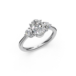 Load image into Gallery viewer, Pakhi Round Solitaire Diamond 3 stone Ladies Ring