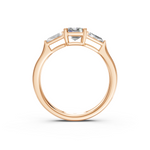 Load image into Gallery viewer, Imani Emerald Solitaire Diamond 3 stone Ladies Ring