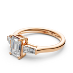 Load image into Gallery viewer, Imani Emerald Solitaire Diamond 3 stone Ladies Ring