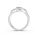 Load image into Gallery viewer, Imani Emerald Solitaire Diamond 3 stone Ladies Ring
