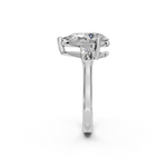 Load image into Gallery viewer, Adele Pear Solitaire Diamond 3 stone Ladies Ring