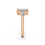Load image into Gallery viewer, Gigi Emerald Solitaire Diamond 3 stone Ladies Ring