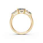 Load image into Gallery viewer, Gigi Emerald Solitaire Diamond 3 stone Ladies Ring