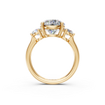 Load image into Gallery viewer, Kiki Round Solitaire Diamond 3 stone Ladies Ring