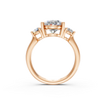Load image into Gallery viewer, Opal Oval Solitaire Diamond 3 stone Ladies Ring