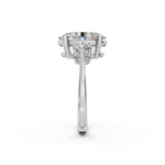 Load image into Gallery viewer, Opal Oval Solitaire Diamond 3 stone Ladies Ring