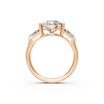 Load image into Gallery viewer, Rosie Pear Solitaire Diamond 3 stone Ladies Ring