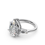 Load image into Gallery viewer, Rosie Pear Solitaire Diamond 3 stone Ladies Ring