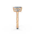 Load image into Gallery viewer, Selena Emerald Solitaire Diamond 3 stone Ladies Ring