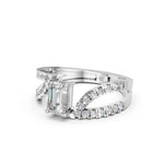Load image into Gallery viewer, Jenna Emerald Solitaire Diamond Ladies Ring